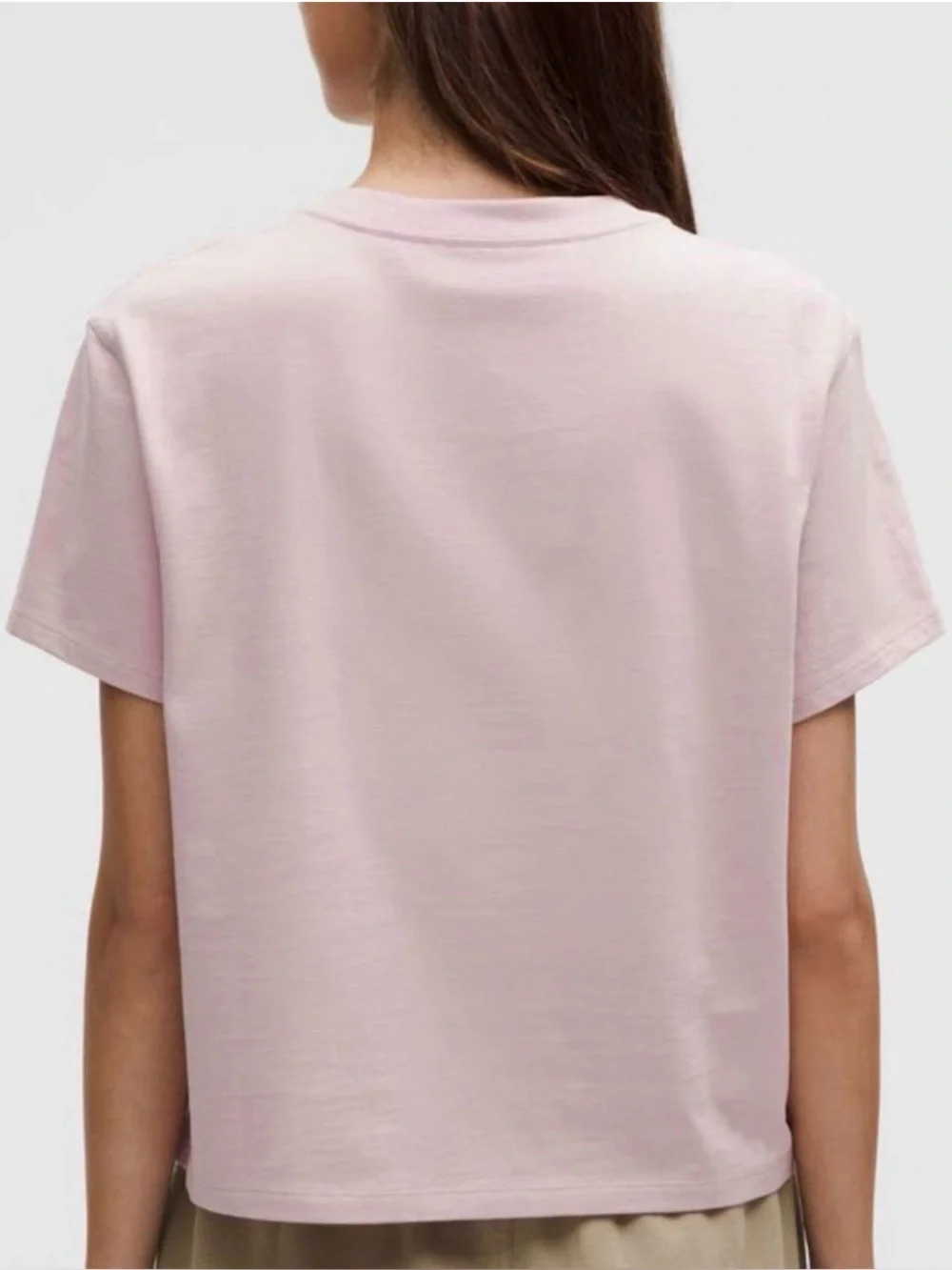 Lululemon Relaxed-Fit Cotton Jersey T-Shirt Graphic Pink Haze Size 8 NWOT